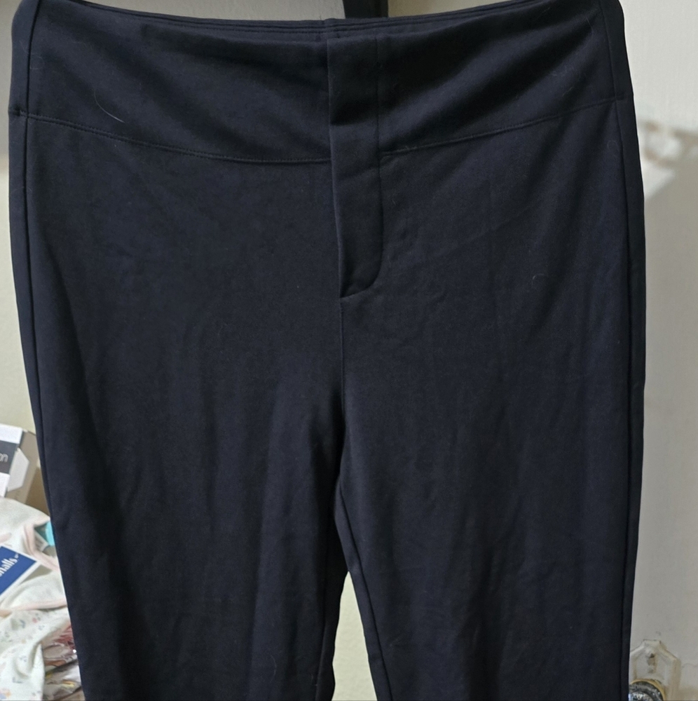 Black Straight-Leg Pants